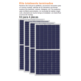 Soporte inclinado elevado para 2 filas de placas en vertical 38V